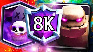 Самый дикий голем, который почти взял 8000 кубков! / Clash Royale