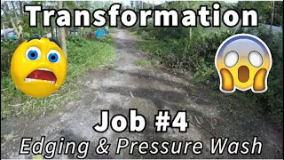 Job #4 Insane Driveway Transformation, Edging & Pressure Wash, Oddly Satisfying ASMR