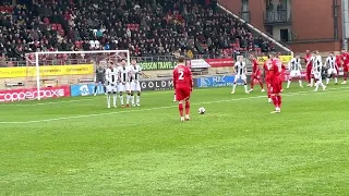 Harry Lewis save Vs Leyton orient ￼