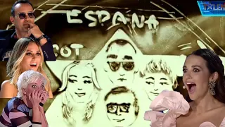 Estos CONCURSANTES pintan a los  JURADOS de GOT TALENT ESPAÑA