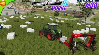 100 Grass Bales Made Silage Bales, Stacking at Cow Farm | Farming Simulator 23 Amberstone #30