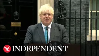 'This is it, folks': Boris Johnson gives farewell speech outside Downing Street