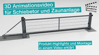 3D Animationsvideo für Schiebetor und Zaunanlage