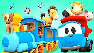 Laula Kuormuri Leon kanssa! Eläinten junalaulu vauvoille. Tuutulauluja sekä lasten lauluja.