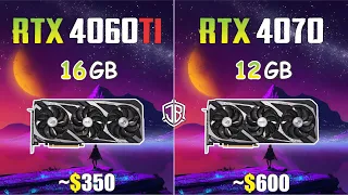 GeForce RTX 4070 12GB vs GeForce RTX 4060 Ti 16GB l 1440p