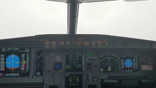 Munich Airport A320 CAT3 Autoland - Low Visibility Approach & Go-Around with PFD Zoom