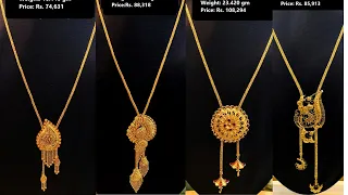 light weight gold chain Jewelry with weight and Price| Gold chain with Pendant  Designs by Indhus