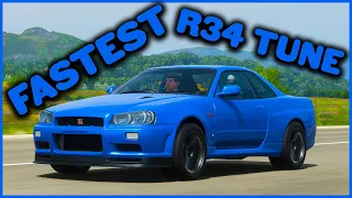 Fastest R34 Drag Tune FH4 (How to tune the Nissan Skyline GTR V-Spec II for drag racing)