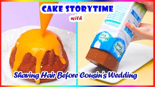 😖 Shaving My Hair Right Before My Cousin's Wedding 🌈 Satisfying Chocolate Cake Storytime