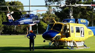 4 Blackhawk & Bell 214 Helicopters Refuelling, Muchea WA - 30 Dec 2022