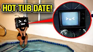GOING ON A HOT TUB DATE WITH THE REAL TV WOMAN! (SKIBIDI MOVIE)