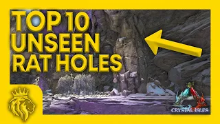 TOP 10 UNSEEN PVP Rat Holes On Crystal Isles! | ARK: Survival Evolved