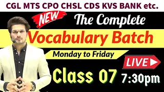 Class 07 The Complete Vocabulary Batch on YouTube by Jaideep Sir|CGL CPO CHSL MTS CDS..for all exams