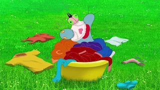 हिंदी Oggy and the Cockroaches 🟦 OGGY WASHES THE LAUNDRY 🟦 Hindi Cartoons for Kids