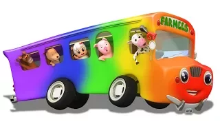Колеса на автобусе | 3d детские рифмы для детей | автобус песня | The Wheels On The Bus Song