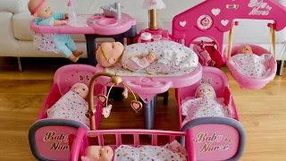 Baby Doll Nursery Center for Baby Born Baby Annabell , Unboxing Set Up and Baby Dolls Care Routine