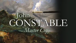 John Constable Painting: A Bank on Hampstead Heath.  Time lapse Oil Painting
