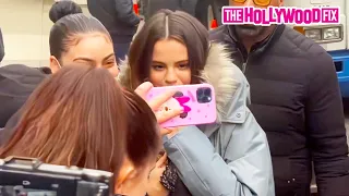 Selena Gomez Takes Time To Greet Every Fan Waiting By Her Trailer While Filming OMITB In New York