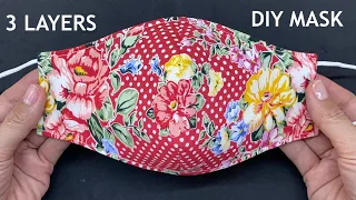 Very Easy Diy Breathable Face Mask New Style 3 Layers 2 IN 1 Easy Pattern Sewing Tutorial At Home |