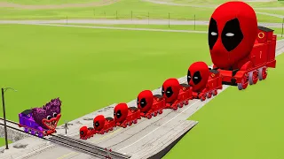 Big & Small Choo-Choo Deadpool vs Big & Small Thomas the Train Kissy Missy | BeamNG.Drive