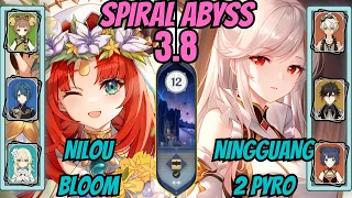 Nilou F2P Bloom / Ningguang Double Pyro 3.8 Floor 12 Spiral Abyss Genshin Impact