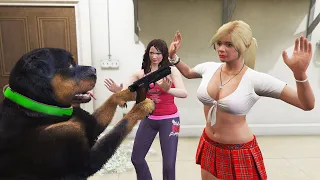 CHOP ROBBING TRACEY AND AMANDA in GTA 5