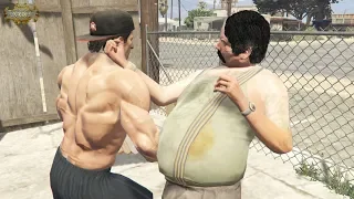 Fat Guy vs Bodybuilder GTA V