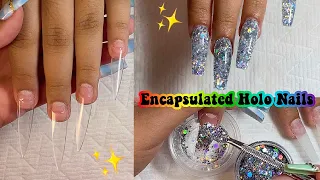 HOW TO ENCAPSULATE GLITTER IN POLYGEL NAILS | Beginner Friendly Nail Tutorial