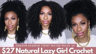 $27 Lazy Girl VERSATILE Crochet, on OLD braids - Amazon Passion Twist Hair Water Wave 14" Hair