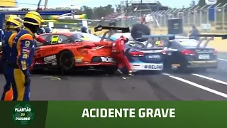 Acidente na Stock Car deixa três mecânicos feridos