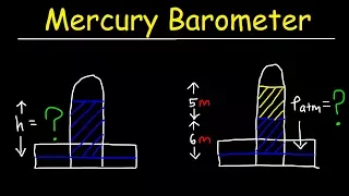 Mercury Barometer Problems, Physics - Air Pressure, Height & Density Calculations - Fluid Statics