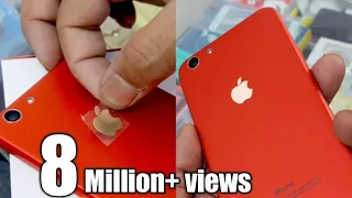 Convert oppo mi any mobile in iphone with lamination Decorate wrap trick