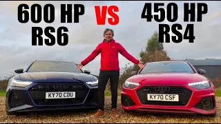 Audi RS4 vs Audi RS6 - 1050 HP BATTLE OF THE FAST ESTATES!