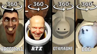 Skibidi Toilet ORIGINAL vs RTX vs OTAMATONE vs DOG 360 VR (ALL EPISODES)