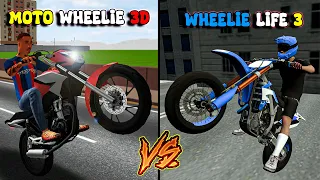 MOTO WHEELIE 3D VS WHEELIE LIFE 3! 🇧🇷 🇺🇸