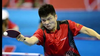 Backhand Topspin. Chinese table tennis players.