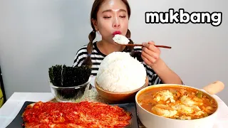 🌶대전선화동매운실비김치 김치순두부찌개 고봉밥 먹방 Korean Food Spicy soft tofu Stew, Spicy Kimchi Mukbang eating show