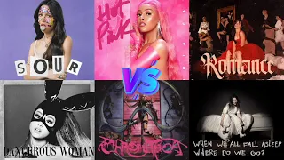 Sour vs Hot Pink vs Romance vs Chromatica vs Dangerous Woman vs When We All Fall Asleep, Where Do...