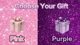 Choose Your Gift 🎁|| 2 gift Box Challenge Pink 💗 vs Purple 🟣||Gift Boxes 🎁😍||How Lucky Are You🥰🎉✨||