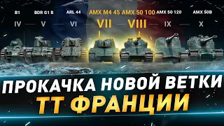 Прокачка ТТ франции ● AMX M4 45 + AMX 50 100 ● №119 ● Craft The world