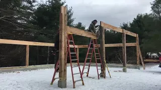 Post Frame Carriage Shed Timelapse Built in 2023