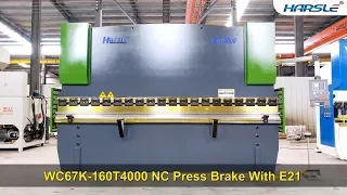 NC Press brake with E21, WC67K 160T/4000 Hydraulic Bending machine to Thailand, metal folder