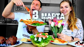 РОМАНТИЧЕСКИЙ УЖИН на 8 МАРТА 🔥🦀🥂 СТОЛ за 1 ЧАС