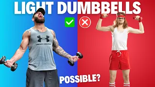 Can You Build Muscle With Light Dumbbells ONLY? (let's put it to the test) Episode 1
