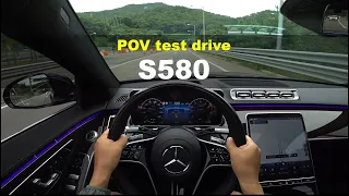 2021 Mercedes Benz S580 4Matic POV test drive