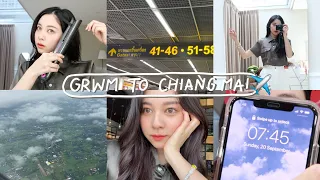 ✈️ GRWM TO CHIANG MAI ชีวิตจริง 7 โมงเช้า มาแต่งหน้าแต่งตัวไปขึ้นเครื่องกันเถอะ! | Babyjingko