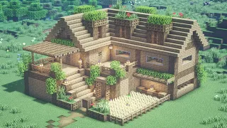 【マインクラフト】オークで作るサバイバルベースの作り方【Minecraft】How to Build a Survival Base【マイクラ建築】