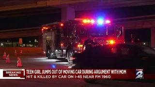 Teen girl jumps out of moving car during argument with mom