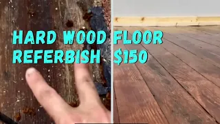 how to restore an old wood floor start to finish.