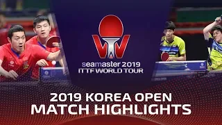 Fan Zhendong/Xu Xin vs Tristan Flore/Can Akkuzu | 2019 ITTF Korea Open Highlights (R16)